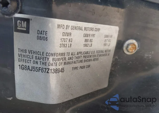 1G8AJ55F67Z138945: 42208612