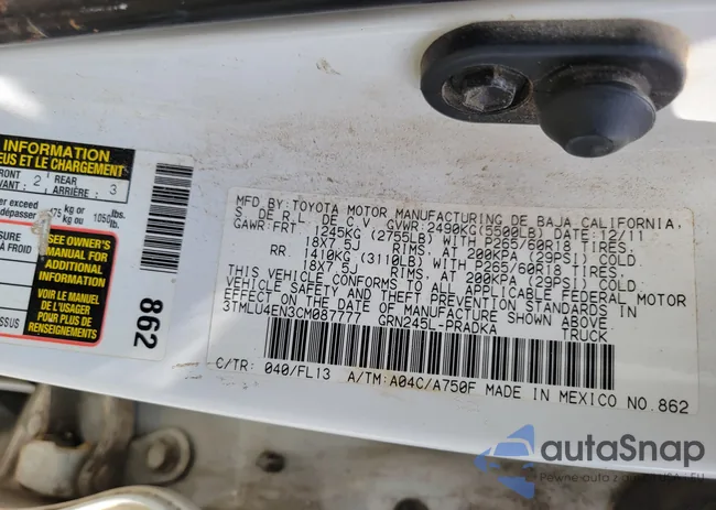 3TMLU4EN3CM087777: 42208691