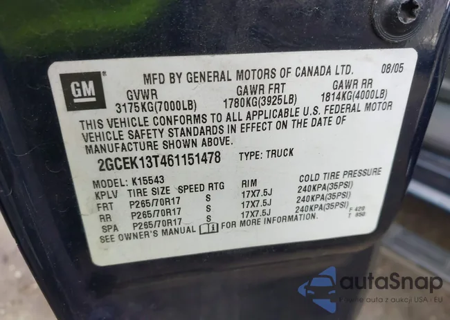 2GCEK13T461151478: 42208715