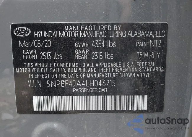 5NPEF4JA4LH046215: 42208864