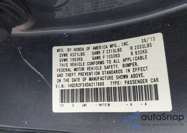 1HGCR2F5XDA217686: 42208881