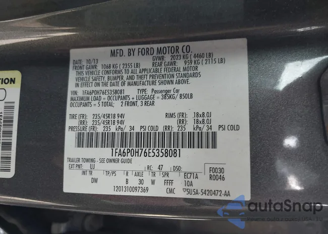 1FA6P0H76E5358081: 42208889