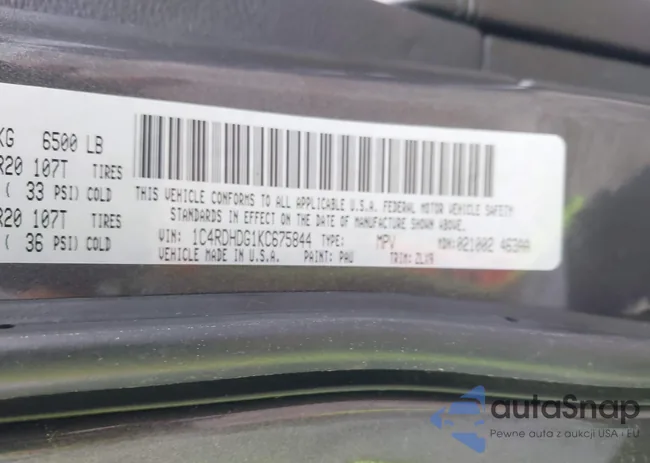 1C4RDHDG1KC675844: 42208926