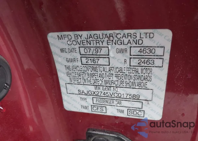 SAJGX2745VC017589: 42208129