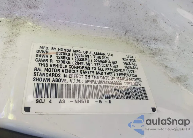 5FNRL18634B060309: 42208310