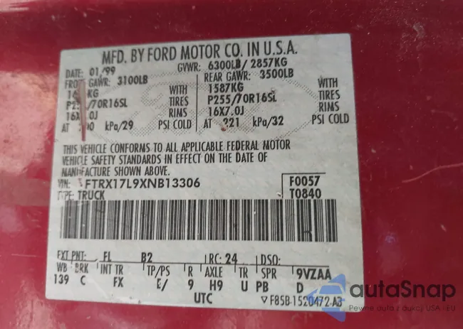 1FTRX17L9XNB13306: 42208331