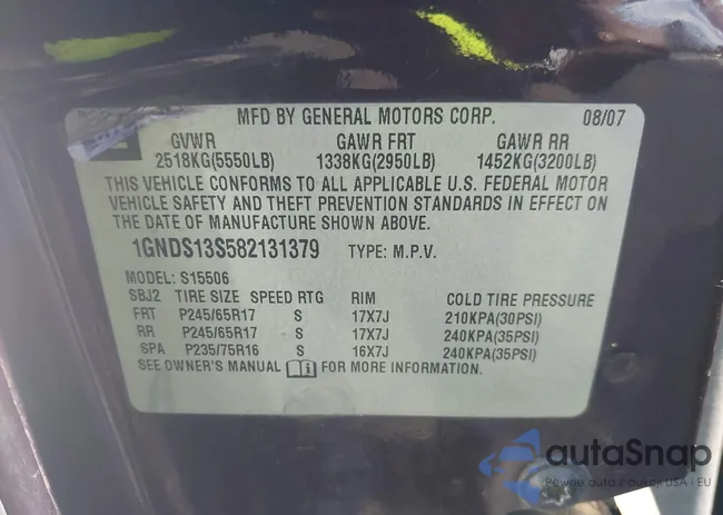 1GNDS13S582131379: 42208362