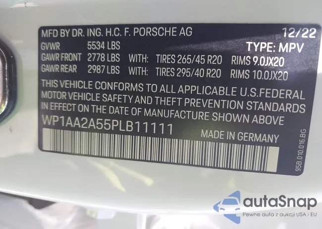 WP1AA2A55PLB11111: 42209465