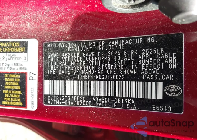 4T1BF1FK6GU526072: 42209560