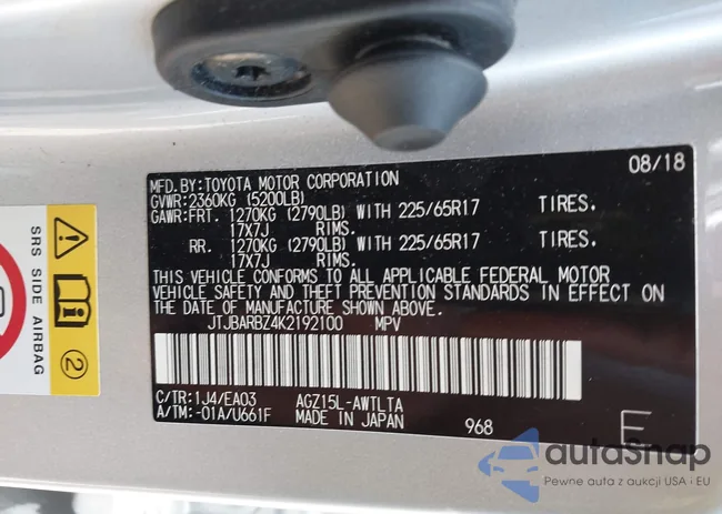 JTJBARBZ4K2192100: 42209691