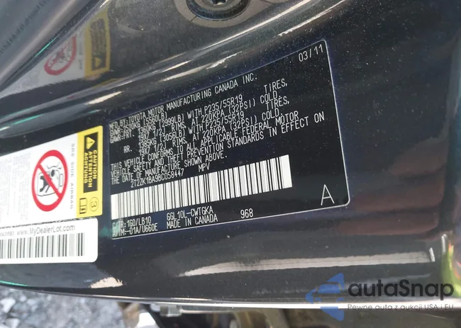 2T2ZK1BA9BC058447: 42209700