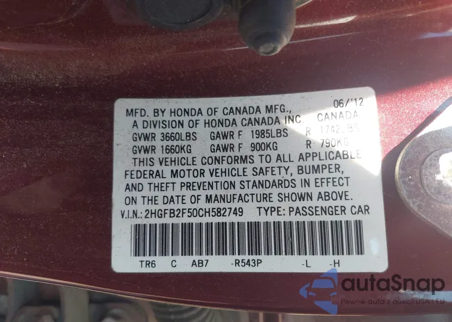 2HGFB2F50CH582749: 42209794