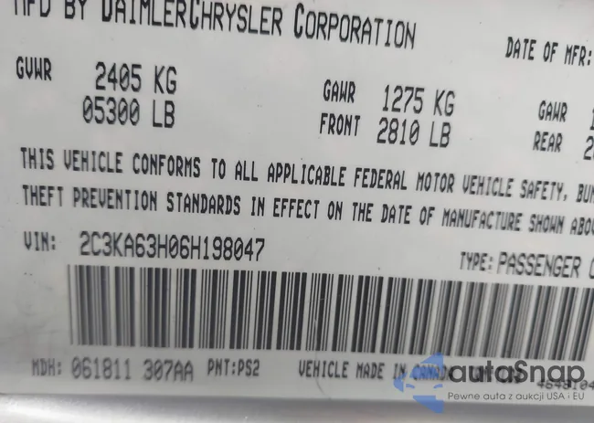 2C3KA63H06H198047: 42209818