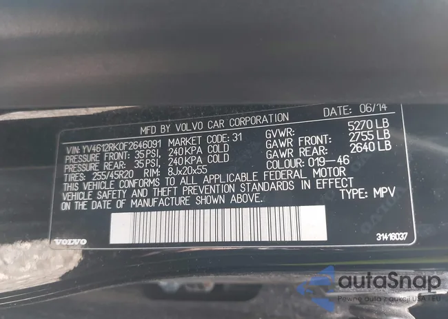 YV4612RK0F2646091: 42209965