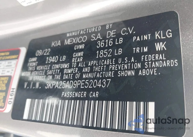 3KPA25AD9PE520437: 42209104