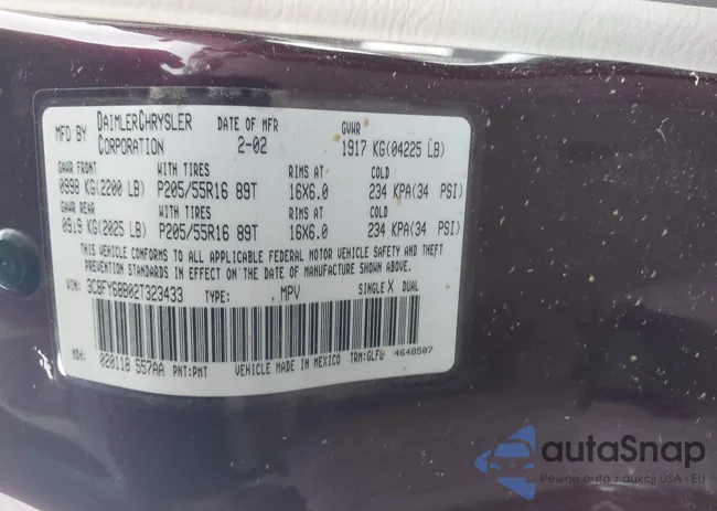 3C8FY68B02T323433: 42209107