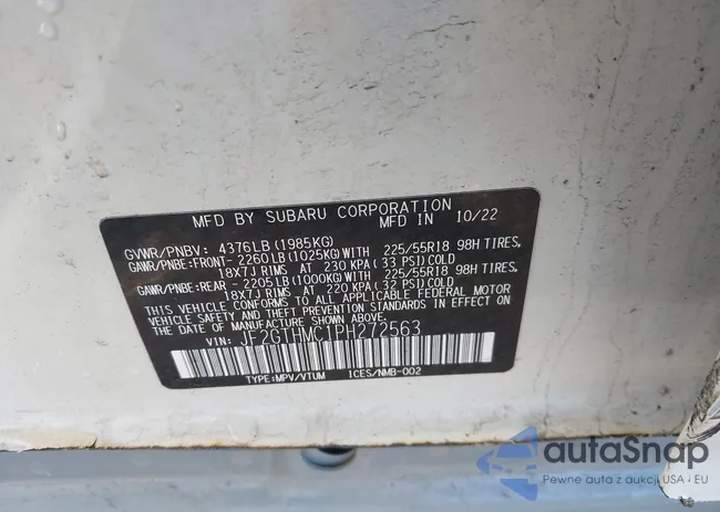 JF2GTHMC1PH272563: 42209132