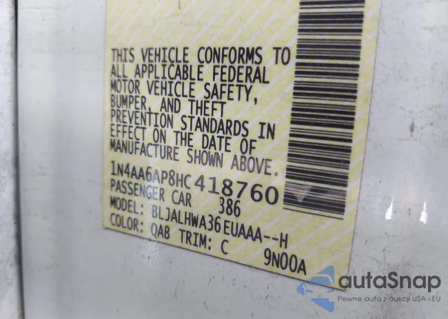 1N4AA6AP8HC418760: 42209211