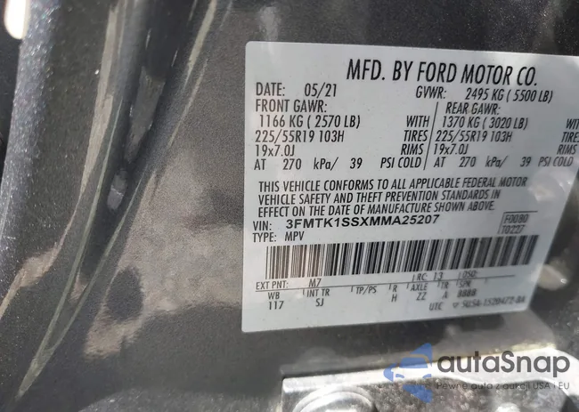 3FMTK1SSXMMA25207: 42209332