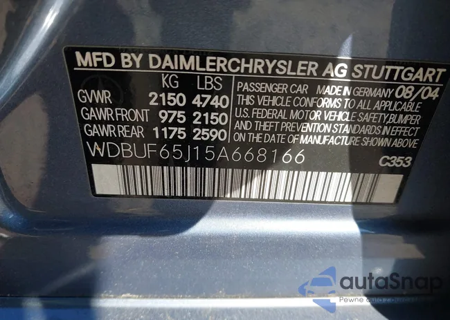 WDBUF65J15A668166: 42210515