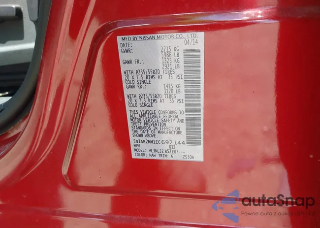 5N1AR2MM1EC692144: 42210640