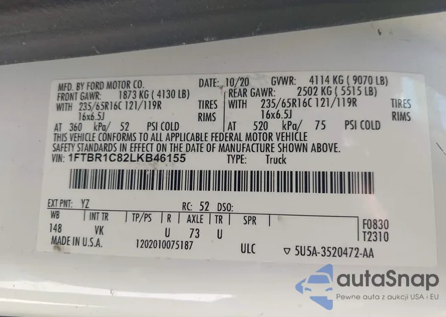 1FTBR1C82LKB46155: 42210873