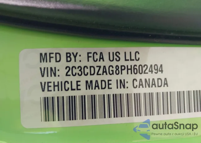 2C3CDZAG8PH602494: 42210896