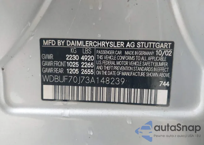 WDBUF70J73A148239: 42210964