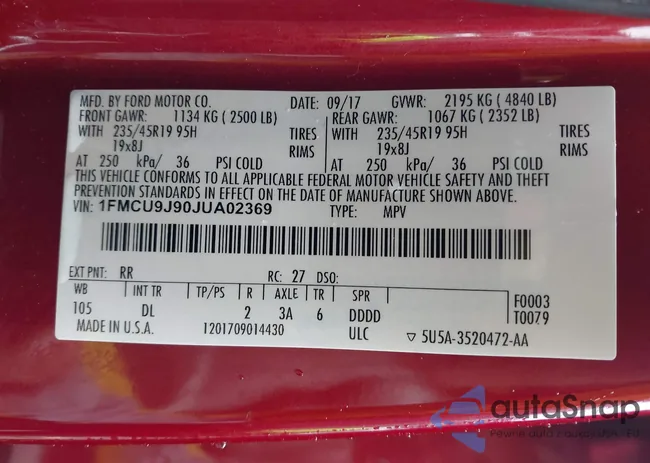 1FMCU9J90JUA02369: 42210198