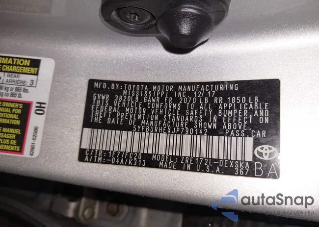 5YFBURHEXJP790142: 42210223