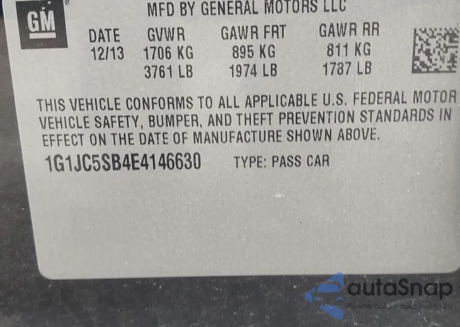 1G1JC5SB4E4146630: 42210357