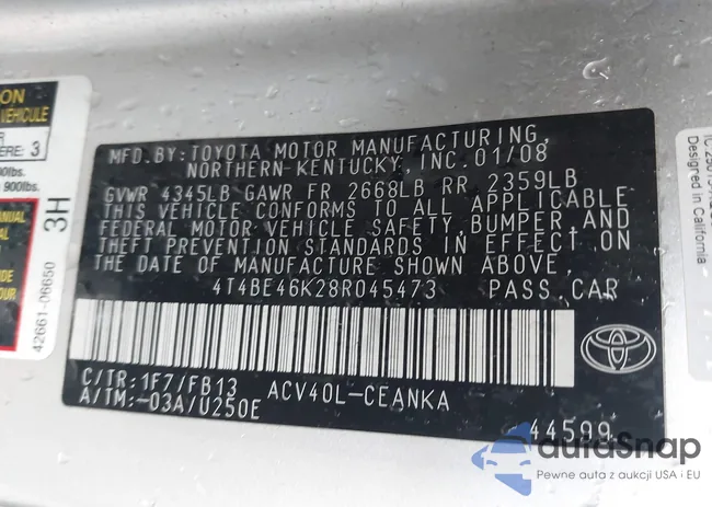 4T4BE46K28R045473: 42210371