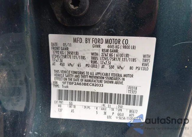 1FTBF2A63BEC82033: 42210415