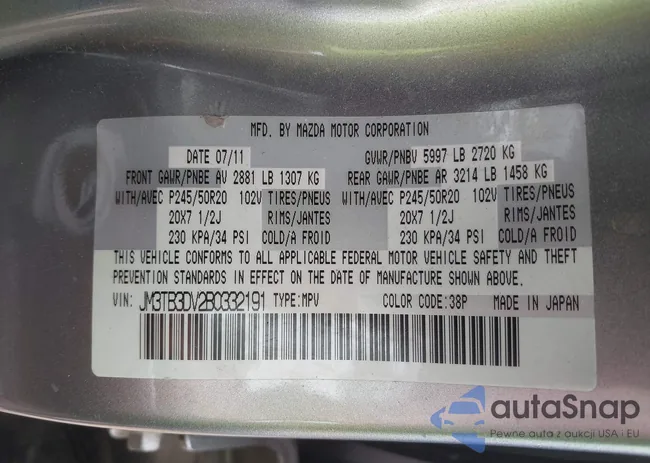 JM3TB3DV2B0332191: 42211435