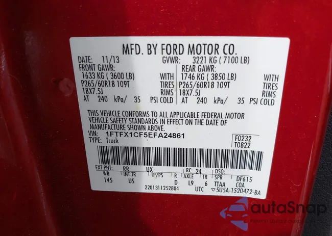 1FTFX1CF5EFA24861: 42211447