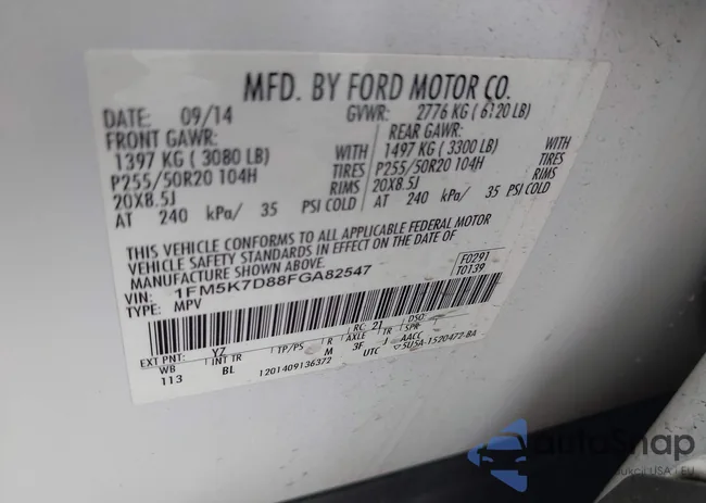 1FM5K7D88FGA82547: 42211460