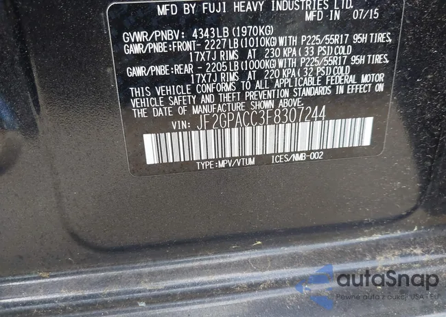 JF2GPACC3F8307244: 42211652