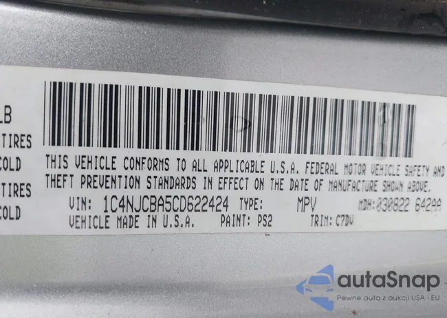 1C4NJCBA5CD622424: 42211700