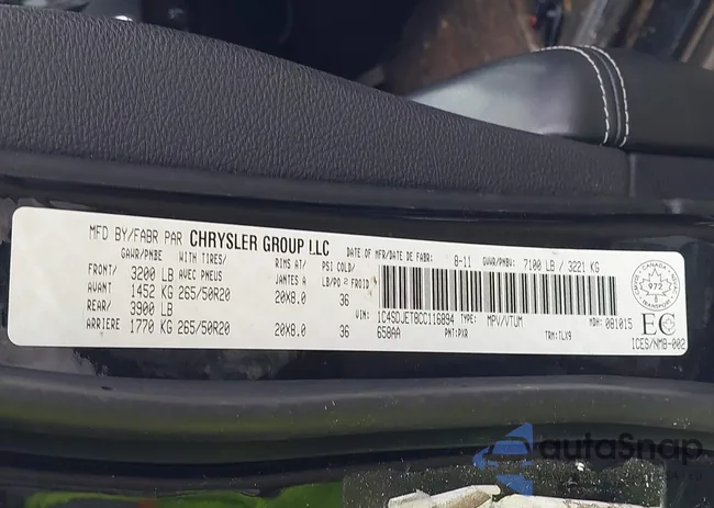 1C4SDJET8CC116894: 42211763