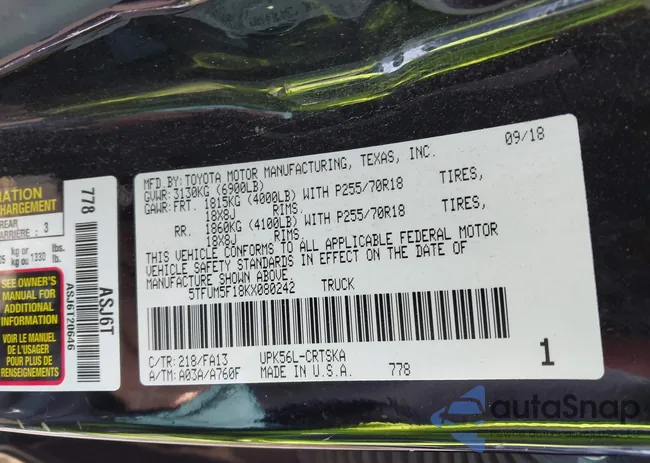 5TFUM5F18KX080242: 42211826