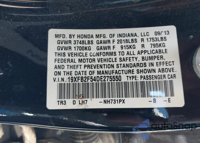 19XFB2F54DE275550: 42211911