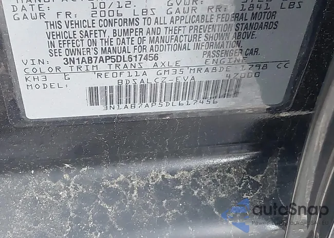 3N1AB7AP5DL617456: 42212003