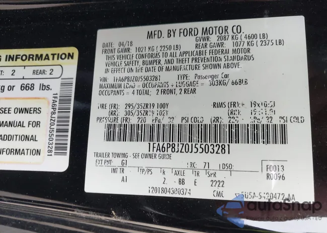 1FA6P8JZ0J5503281: 42211017