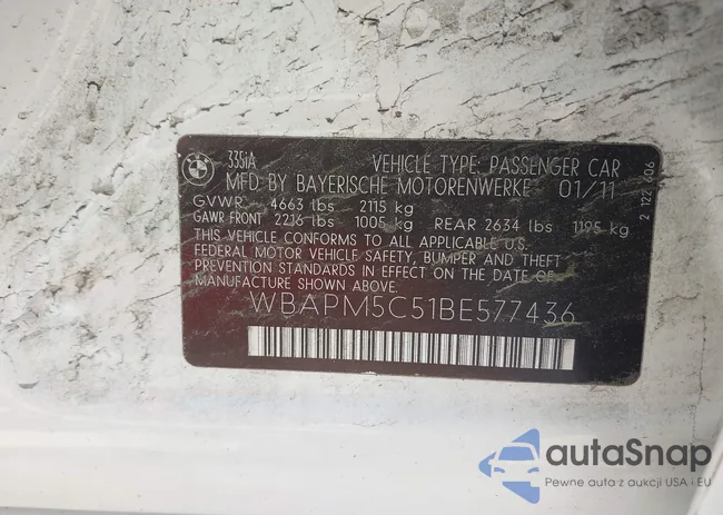 WBAPM5C51BE577436: 42211150