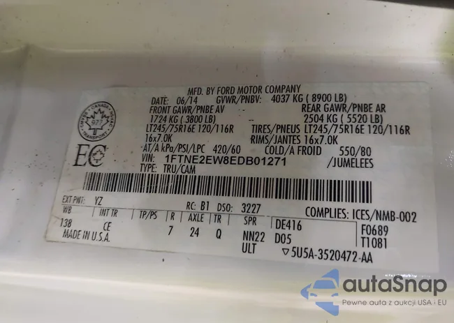 1FTNE2EW8EDB01271: 42211279