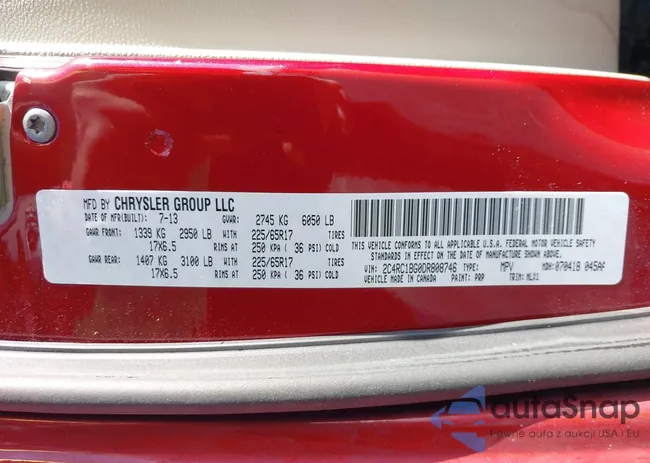 2C4RC1BG0DR808746: 42211342