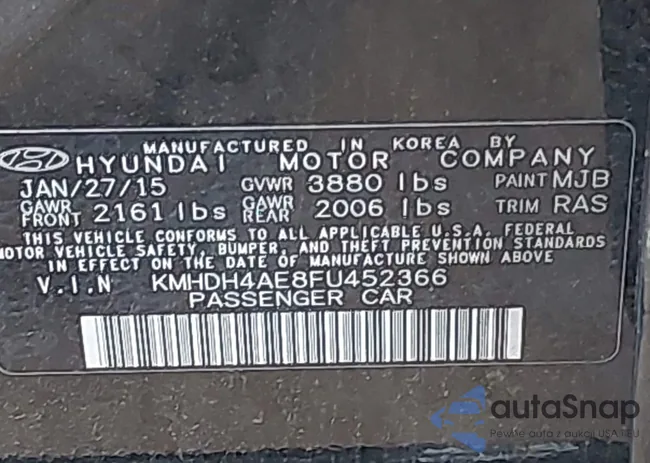 KMHDH4AE8FU452366: 42212623