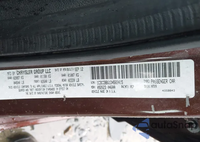 1C3CCBBG1DN569415: 42212670