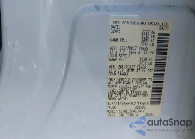 1N6ED1EK6NN671965: 42212742