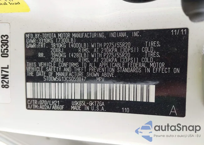 5TDDW5G13CS059847: 42212820